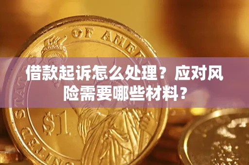济南借款起诉怎么处理？应对风险需要哪些材料？