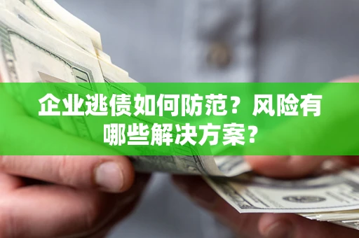 济南企业逃债如何防范？风险有哪些解决方案？