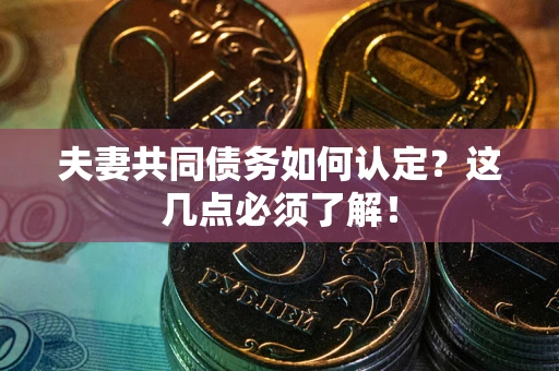 济南夫妻共同债务如何认定？这几点必须了解！