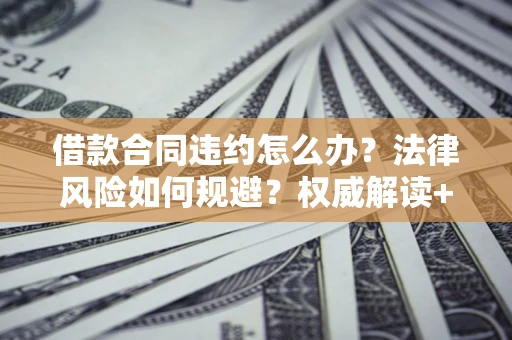 济南借款合同违约怎么办？法律风险如何规避？权威解读+实用指南