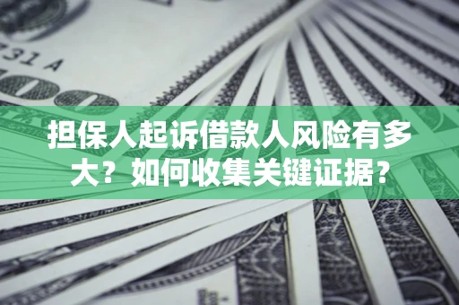 济南担保人起诉借款人风险有多大？如何收集关键证据？