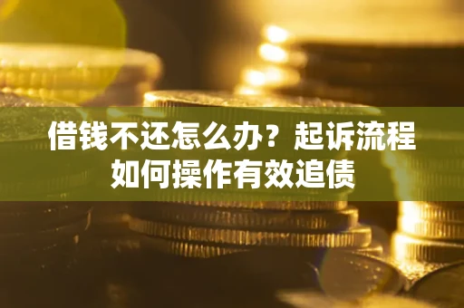 济南借钱不还怎么办？起诉流程如何操作有效追债