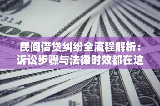 济南民间借贷纠纷全流程解析：诉讼步骤与法律时效都在这儿了