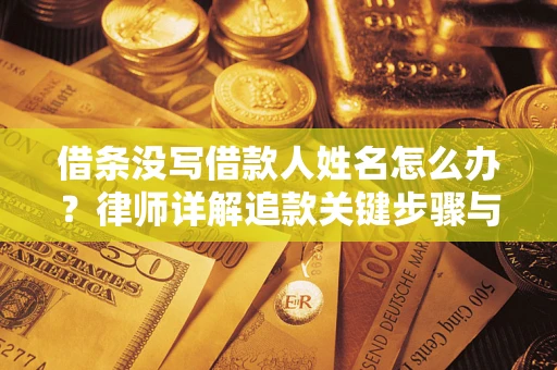 济南借条没写借款人姓名怎么办？律师详解追款关键步骤与证据链构建